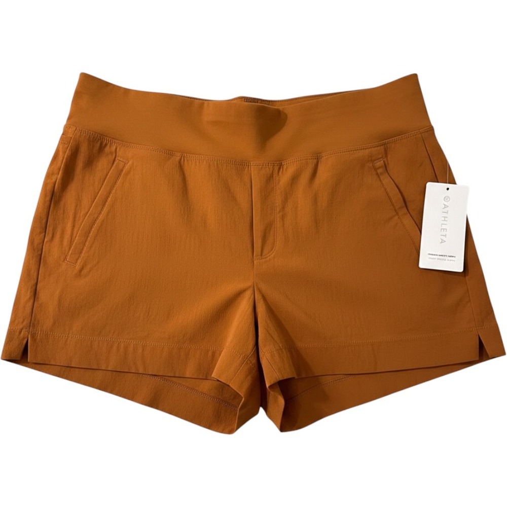 Athleta Trekkie North Short Women 16 Orange Hiking Ripstop Gorpcore 3in Inseam